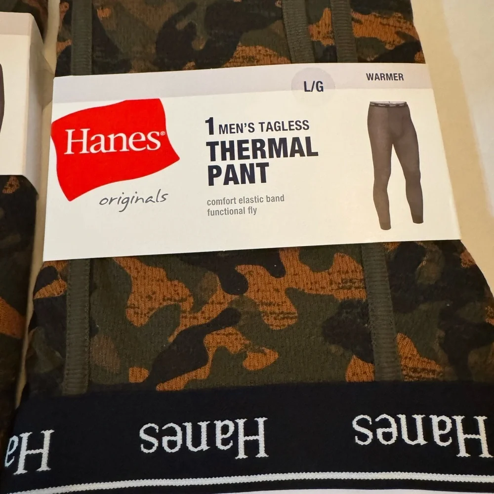 Hanes Originals Men's Raschel Reversible Knit Thermal Top & Thermal Bottom